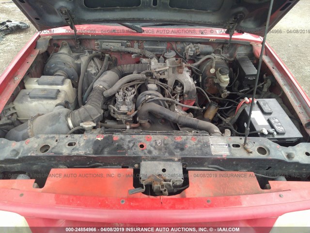 1FTCR10AXSTA60242 - 1995 FORD RANGER RED photo 10