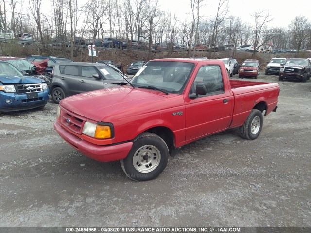 1FTCR10AXSTA60242 - 1995 FORD RANGER RED photo 2