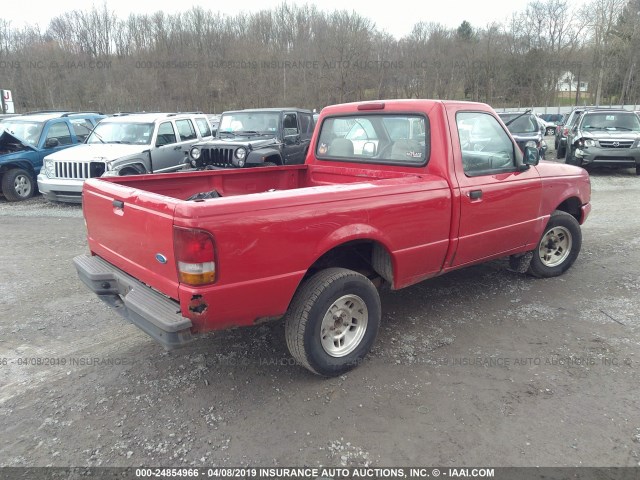 1FTCR10AXSTA60242 - 1995 FORD RANGER RED photo 4