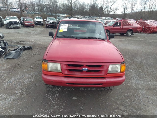 1FTCR10AXSTA60242 - 1995 FORD RANGER RED photo 6