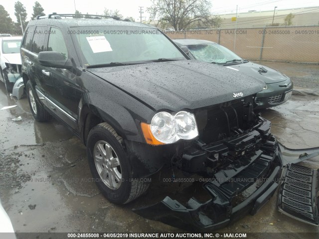 1J8HR68258C200215 - 2008 JEEP GRAND CHEROKEE OVERLAND BLACK photo 1