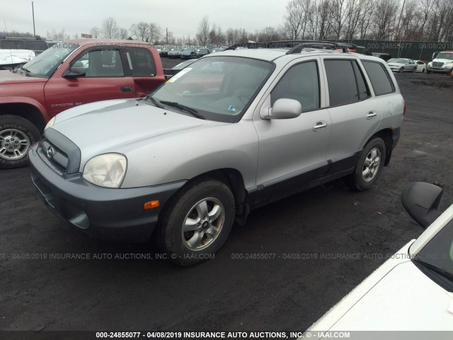 KM8SC73E15U986845 - 2005 HYUNDAI SANTA FE GLS/LX SILVER photo 2