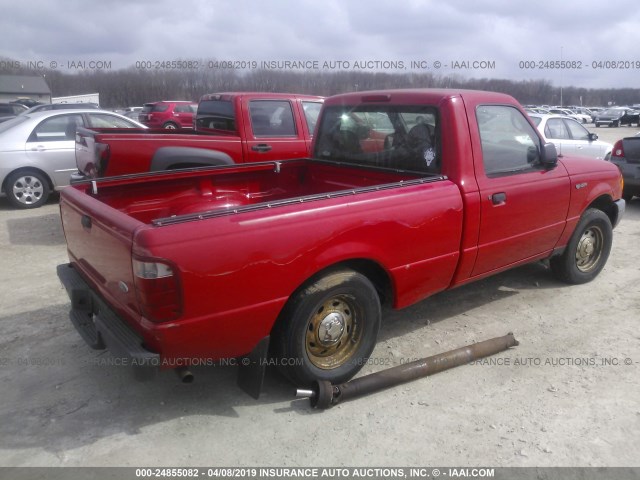 1FTYR10D33PB88543 - 2003 FORD RANGER RED photo 4