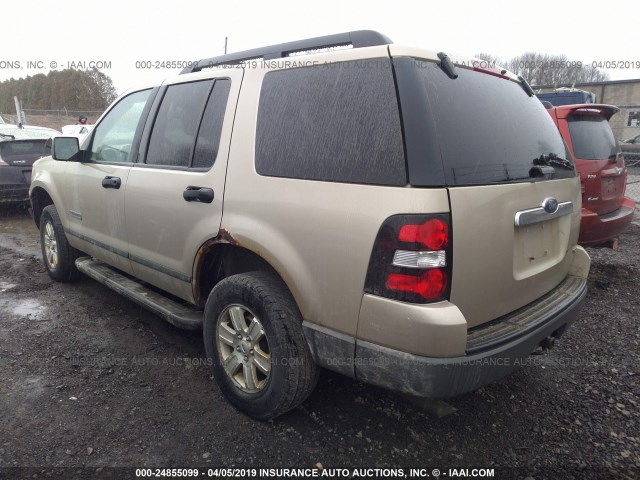 1FMEU72E16UA06365 - 2006 FORD EXPLORER XLS TAN photo 3