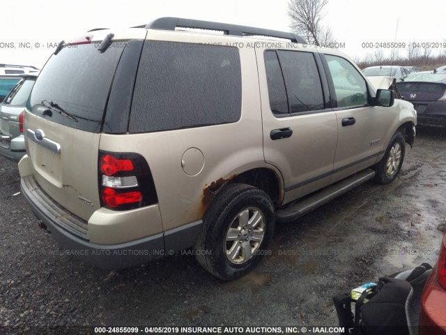 1FMEU72E16UA06365 - 2006 FORD EXPLORER XLS TAN photo 4