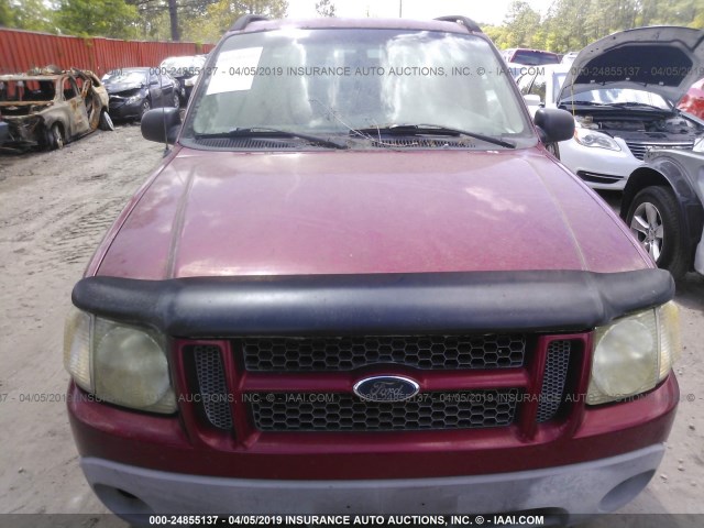 1FMZU67E23UB67114 - 2003 FORD EXPLORER SPORT TR  RED photo 6