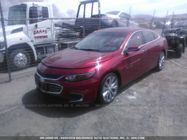 1G1ZH5SX5GF330871 - 2016 CHEVROLET MALIBU PREMIER RED photo 2