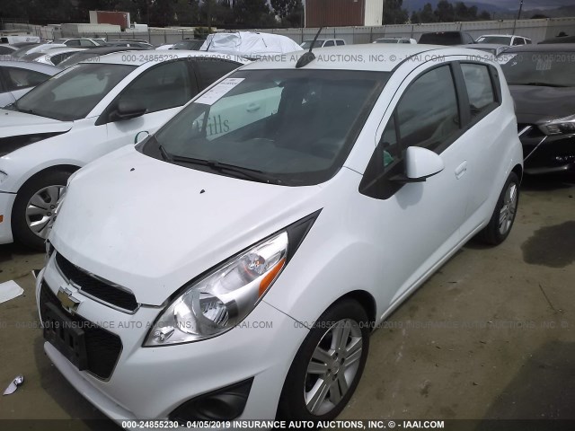 KL8CD6S93FC793438 - 2015 CHEVROLET SPARK 1LT WHITE photo 2