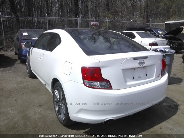 JTKJF5C73C3032901 - 2012 TOYOTA SCION TC WHITE photo 3