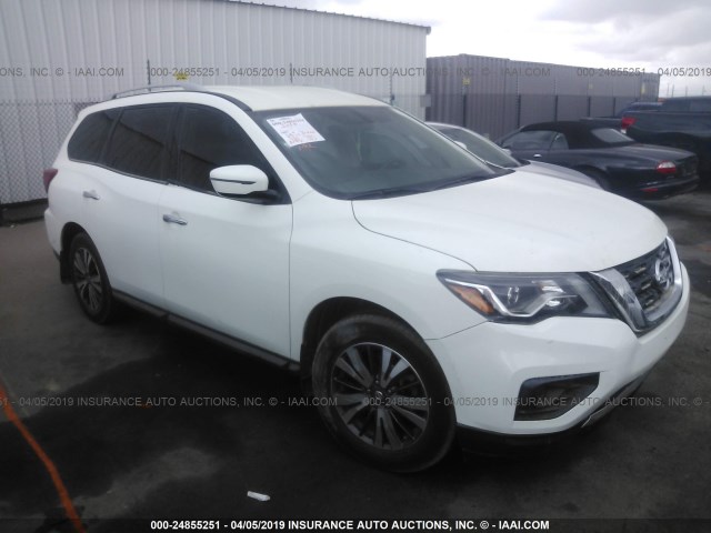 5N1DR2MN5HC637710 - 2017 NISSAN PATHFINDER S/SV/SL/PLATINUM WHITE photo 1