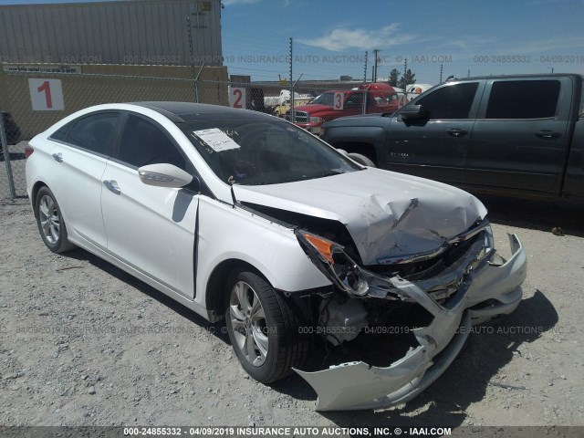 5NPEC4AC9DH681474 - 2013 HYUNDAI SONATA SE/LIMITED WHITE photo 1