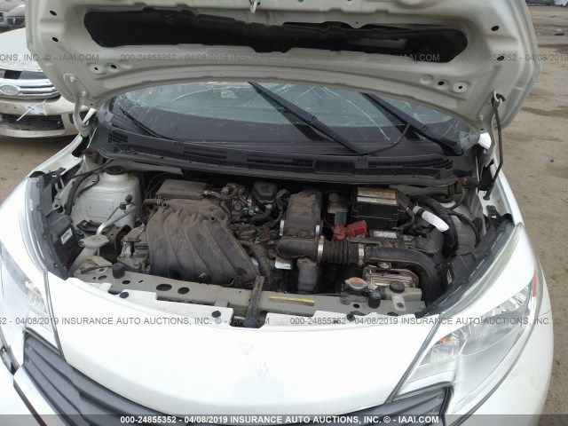 3N1CE2CP3FL407327 - 2015 NISSAN VERSA NOTE S/S PLUS/SV/SL/SR WHITE photo 10