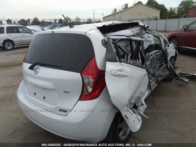 3N1CE2CP3FL407327 - 2015 NISSAN VERSA NOTE S/S PLUS/SV/SL/SR WHITE photo 4