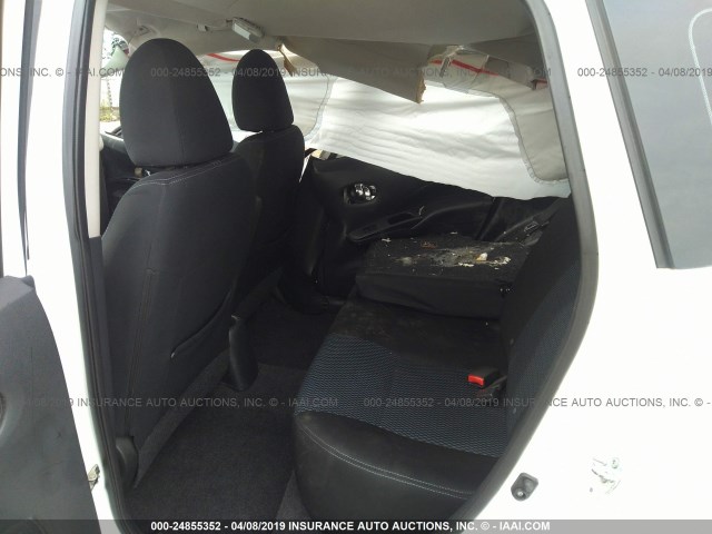 3N1CE2CP3FL407327 - 2015 NISSAN VERSA NOTE S/S PLUS/SV/SL/SR WHITE photo 8