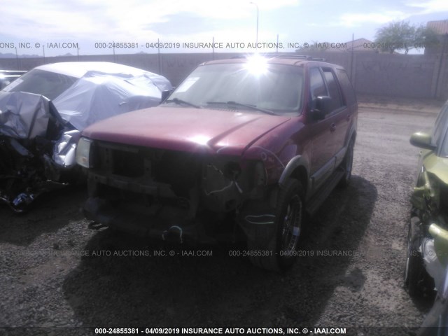1FMPU18L53LB34184 - 2003 FORD EXPEDITION EDDIE BAUER RED photo 2