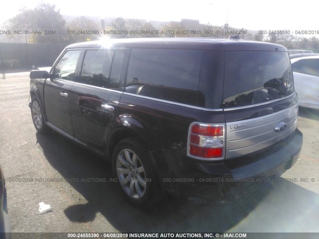 2FMGK5DCXBBD07103 - 2011 FORD FLEX LIMITED BURGUNDY photo 3