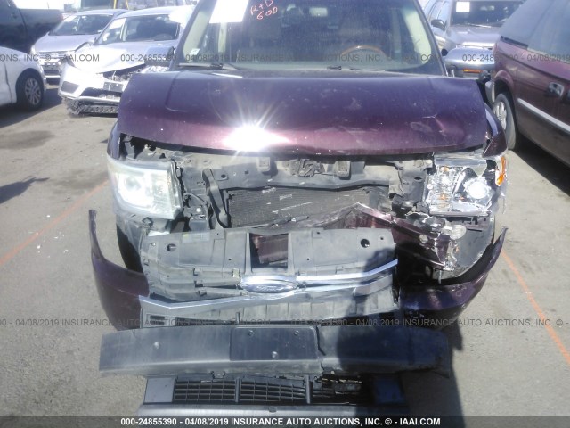 2FMGK5DCXBBD07103 - 2011 FORD FLEX LIMITED BURGUNDY photo 6