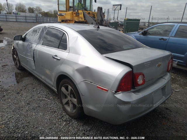 1G1ZD5EU1CF369156 - 2012 CHEVROLET MALIBU 2LT SILVER photo 3