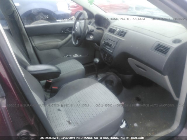 1FAFP34N87W122230 - 2007 FORD FOCUS ZX4/S/SE/SES MAROON photo 5