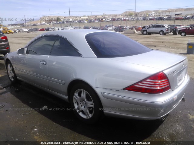 WDBPJ75J43A036650 - 2003 MERCEDES-BENZ CL 500 SILVER photo 3