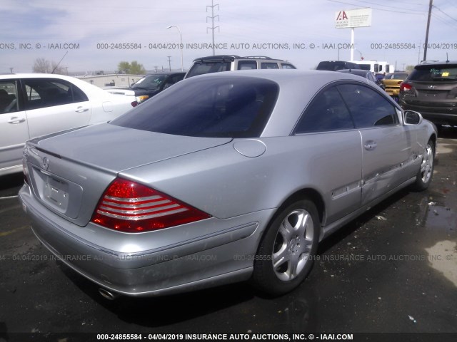 WDBPJ75J43A036650 - 2003 MERCEDES-BENZ CL 500 SILVER photo 4