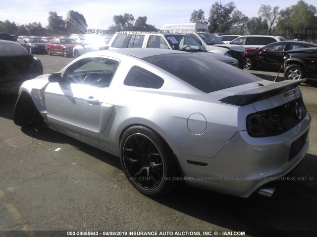 1ZVBP8CF1D5221485 - 2013 FORD MUSTANG GT SILVER photo 3