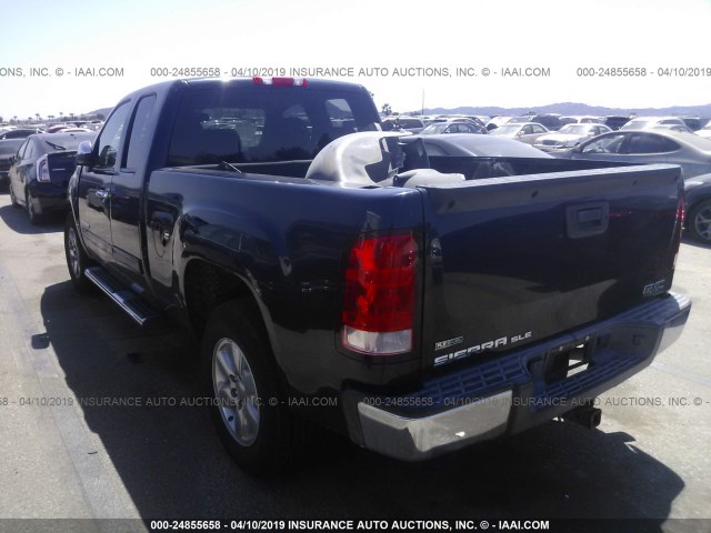 1GTR1VE07BZ150552 - 2011 GMC SIERRA C1500 SLE BLUE photo 3