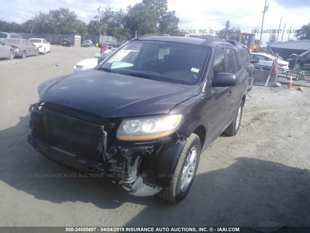 5XYZG3ABXBG001156 - 2011 HYUNDAI SANTA FE GLS BROWN photo 2