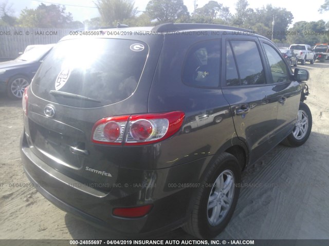 5XYZG3ABXBG001156 - 2011 HYUNDAI SANTA FE GLS BROWN photo 4