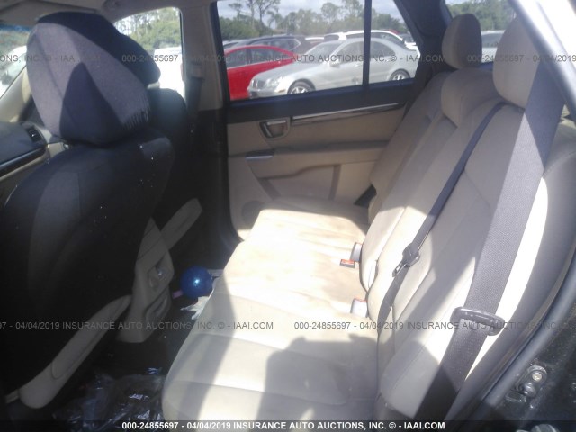 5XYZG3ABXBG001156 - 2011 HYUNDAI SANTA FE GLS BROWN photo 8