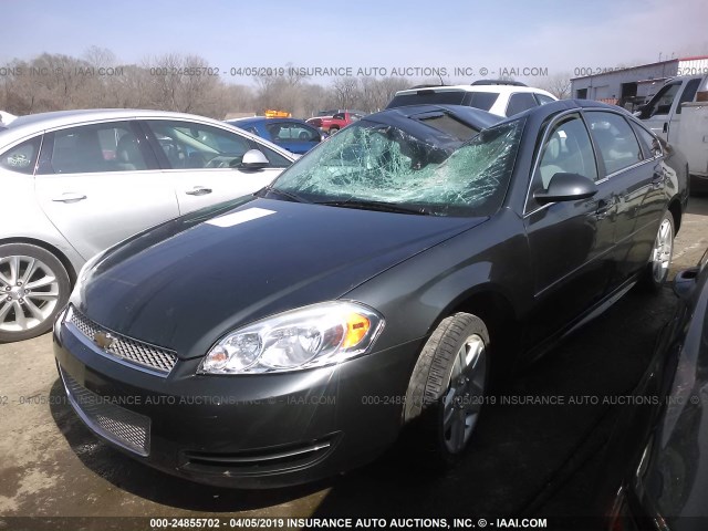 2G1WB5E31E1123461 - 2014 CHEVROLET IMPALA LIMITED LT GRAY photo 2