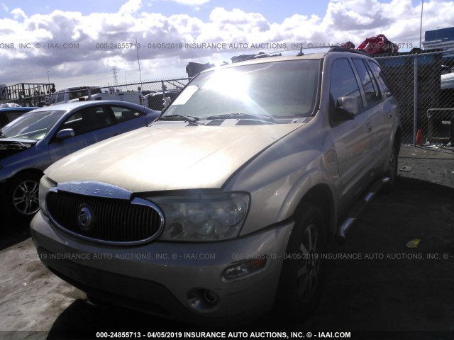 5GAES13P542213245 - 2004 BUICK RAINIER CXL GOLD photo 2