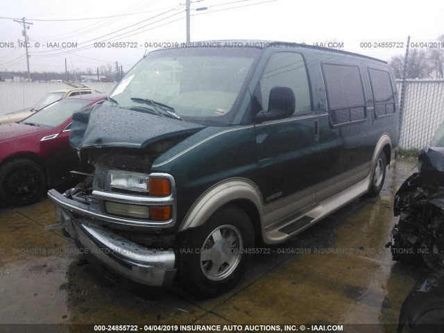 1GBFG15R9V1016318 - 1997 CHEVROLET EXPRESS G1500  GREEN photo 2