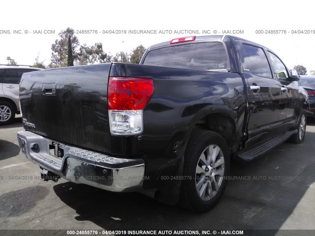 5TFFY5F15AX093462 - 2010 TOYOTA TUNDRA CREWMAX LIMITED BLACK photo 4