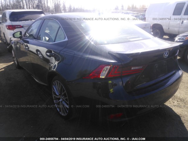 JTHCF1D26E5001269 - 2014 LEXUS IS 250 BLACK photo 3