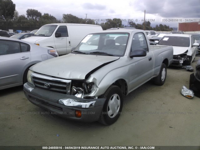 4TANL42N9YZ669500 - 2000 TOYOTA TACOMA SILVER photo 2