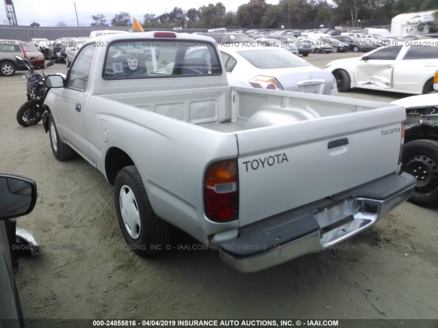 4TANL42N9YZ669500 - 2000 TOYOTA TACOMA SILVER photo 3