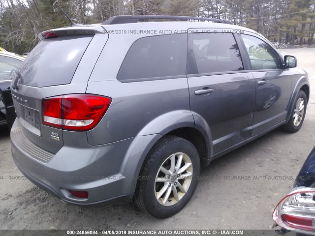 3C4PDCBG8DT596482 - 2013 DODGE JOURNEY SXT GRAY photo 4