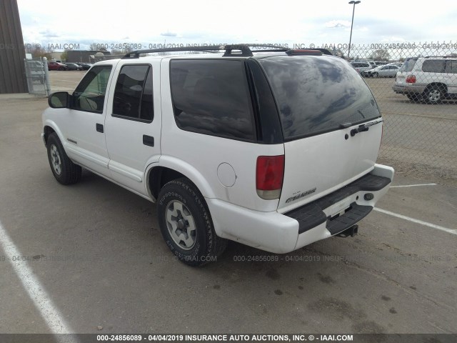 1GNDT13X44K115189 - 2004 CHEVROLET BLAZER WHITE photo 3