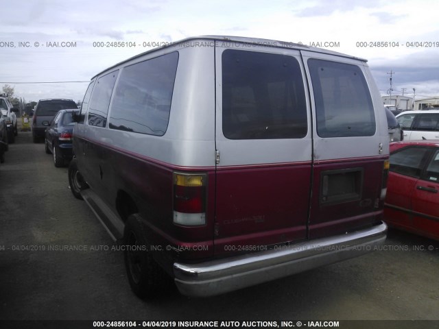 1FBHE31HXNHA18657 - 1992 FORD ECONOLINE E350 RED photo 3