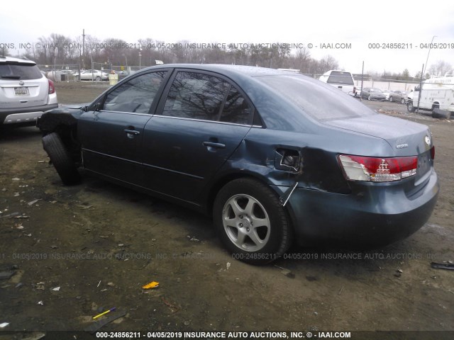 KMHEU46C96A088192 - 2006 HYUNDAI SONATA GLS/LX BLUE photo 3