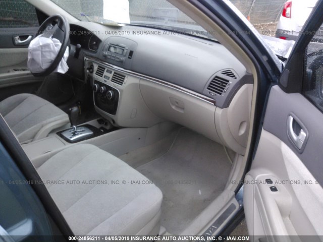 KMHEU46C96A088192 - 2006 HYUNDAI SONATA GLS/LX BLUE photo 5