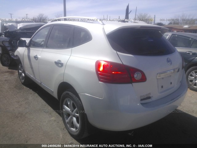 JN8AS5MT6BW188088 - 2011 NISSAN ROGUE S/SV/KROM WHITE photo 3