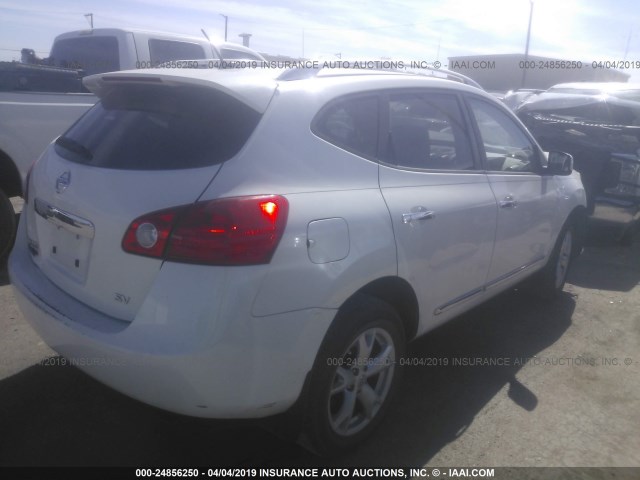 JN8AS5MT6BW188088 - 2011 NISSAN ROGUE S/SV/KROM WHITE photo 4