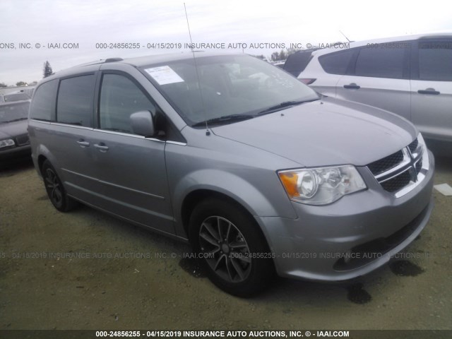 2C4RDGCG0HR624587 - 2017 DODGE GRAND CARAVAN SXT GRAY photo 1