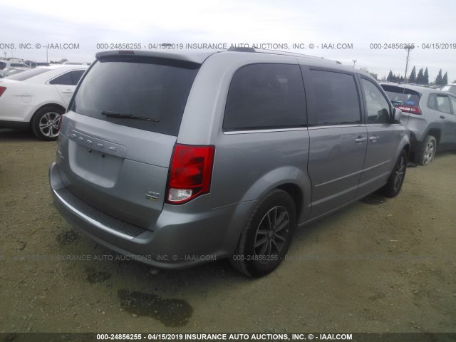 2C4RDGCG0HR624587 - 2017 DODGE GRAND CARAVAN SXT GRAY photo 4