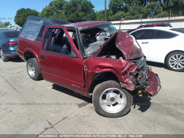 1GCCS1444S8119961 - 1995 CHEVROLET S TRUCK S10 MAROON photo 1