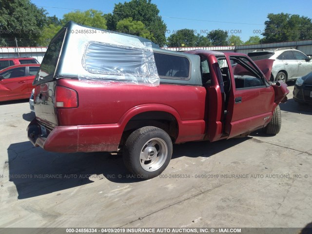 1GCCS1444S8119961 - 1995 CHEVROLET S TRUCK S10 MAROON photo 4