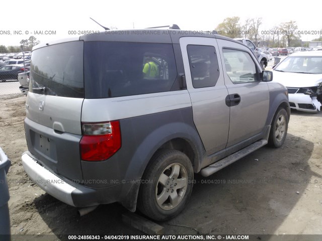 5J6YH28533L052288 - 2003 HONDA ELEMENT EX GRAY photo 4