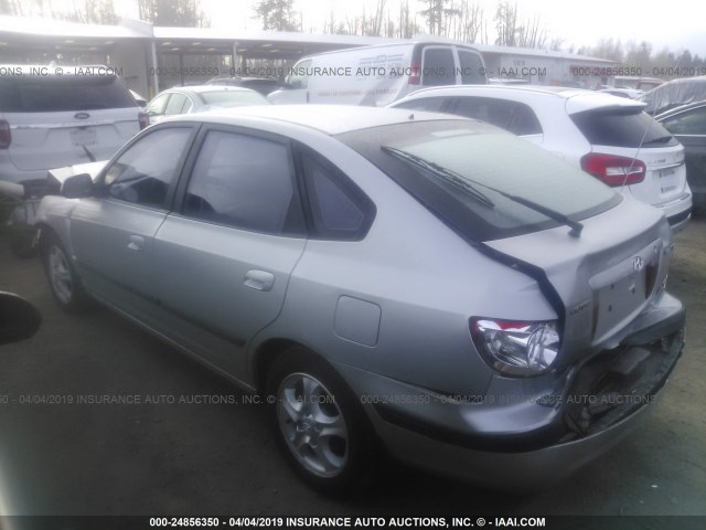 KMHDN55D02U059861 - 2002 HYUNDAI ELANTRA GLS/GT SILVER photo 3